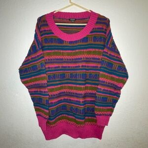 Wild Fabel Multi Colored Vintage Style Sweater SZ XXL